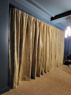 Rideaux jaunes tissu rubelli