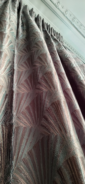 Rideaux au motif de coquillage de la maison Rubelli